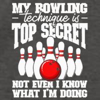 My Bowling Technique Is Top Secret Funny Bowling Bowler Vector Backpack