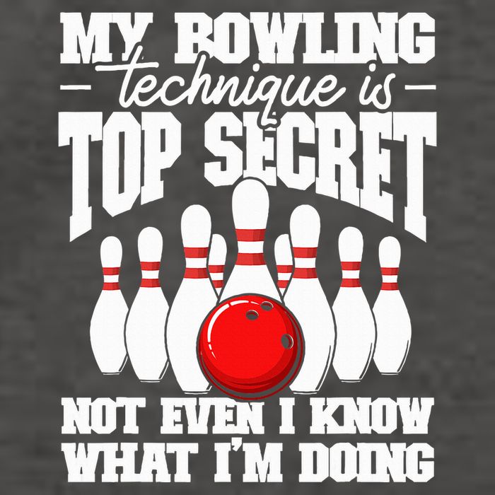 My Bowling Technique Is Top Secret Funny Bowling Bowler Vector Backpack