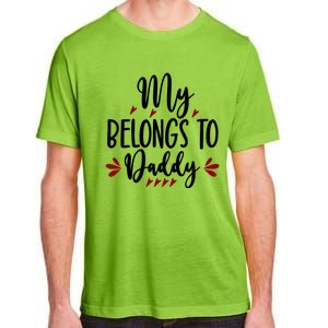 My Belongs To Daddy, Heart, Couple, Valentine White Adult ChromaSoft Performance T-Shirt