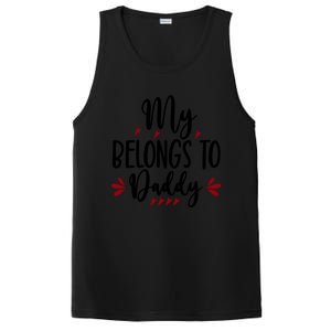 My Belongs To Daddy, Heart, Couple, Valentine White PosiCharge Competitor Tank