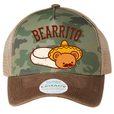 Mexican Bearrito Teddy Bear Burrito With Mustache Legacy Tie Dye Trucker Hat