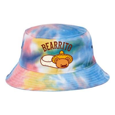 Mexican Bearrito Teddy Bear Burrito With Mustache Tie Dye Newport Bucket Hat