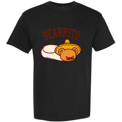 Mexican Bearrito Teddy Bear Burrito With Mustache Garment-Dyed Heavyweight T-Shirt