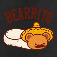 Mexican Bearrito Teddy Bear Burrito With Mustache 7 Panel Mesh Trucker Snapback Hat