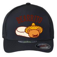 Mexican Bearrito Teddy Bear Burrito With Mustache Flexfit Unipanel Trucker Cap