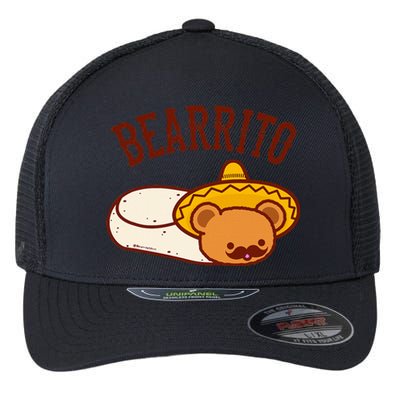 Mexican Bearrito Teddy Bear Burrito With Mustache Flexfit Unipanel Trucker Cap