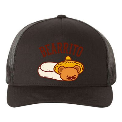 Mexican Bearrito Teddy Bear Burrito With Mustache Yupoong Adult 5-Panel Trucker Hat