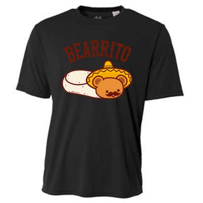 Mexican Bearrito Teddy Bear Burrito With Mustache Cooling Performance Crew T-Shirt