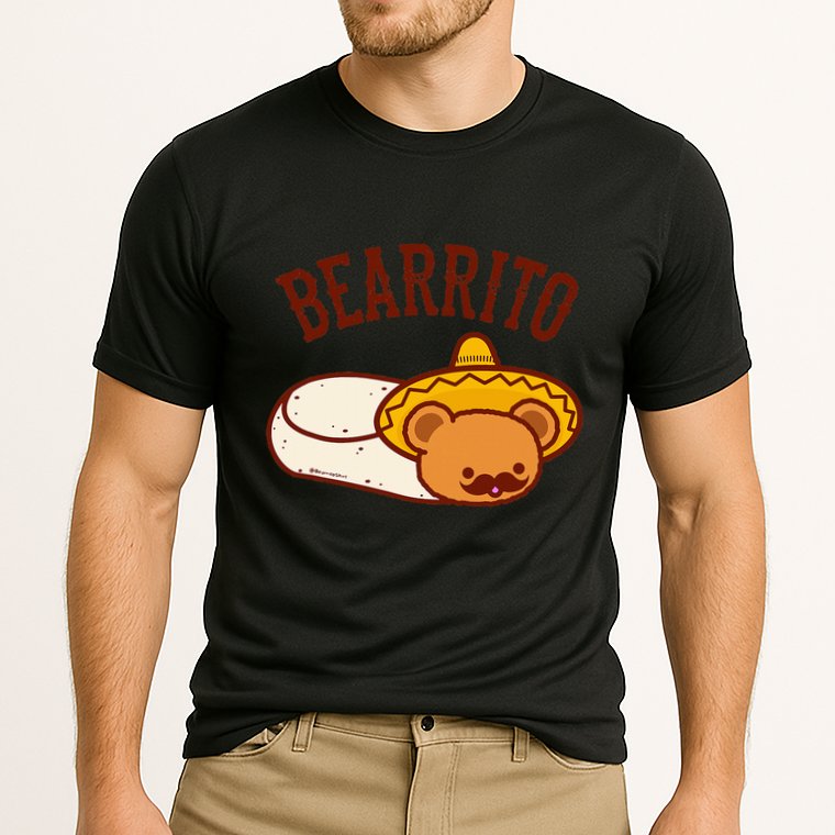 Mexican Bearrito Teddy Bear Burrito With Mustache Cooling Performance Crew T-Shirt