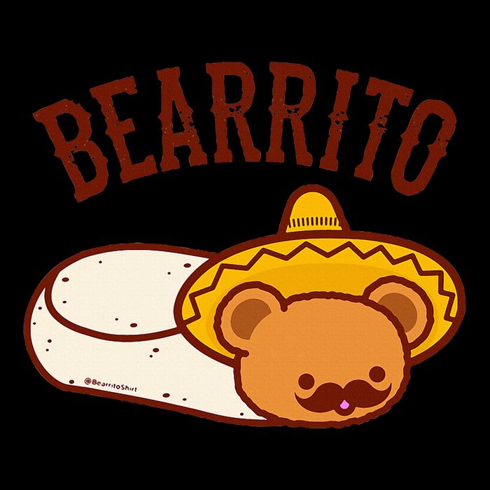 Mexican Bearrito Teddy Bear Burrito With Mustache Sweatshirt