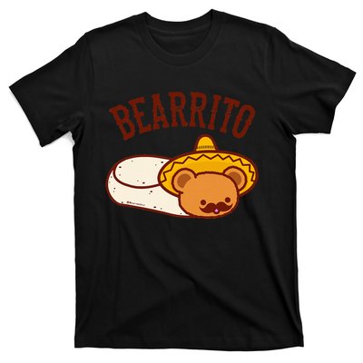 Mexican Bearrito Teddy Bear Burrito With Mustache T-Shirt