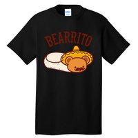 Mexican Bearrito Teddy Bear Burrito With Mustache Tall T-Shirt