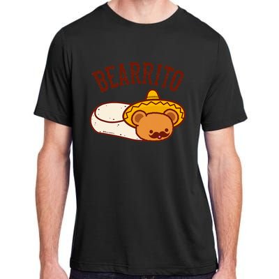 Mexican Bearrito Teddy Bear Burrito With Mustache Adult ChromaSoft Performance T-Shirt