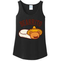 Mexican Bearrito Teddy Bear Burrito With Mustache Ladies Essential Tank