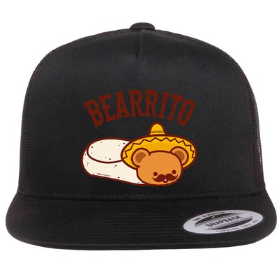 Mexican Bearrito Teddy Bear Burrito With Mustache Flatbill Hat