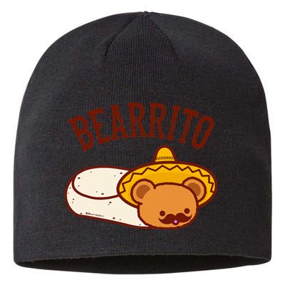 Mexican Bearrito Teddy Bear Burrito With Mustache Sustainable Beanie