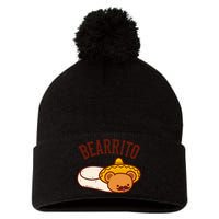 Mexican Bearrito Teddy Bear Burrito With Mustache Pom Pom 12in Knit Beanie