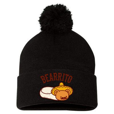 Mexican Bearrito Teddy Bear Burrito With Mustache Pom Pom 12in Knit Beanie