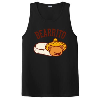 Mexican Bearrito Teddy Bear Burrito With Mustache PosiCharge Competitor Tank