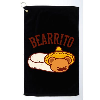 Mexican Bearrito Teddy Bear Burrito With Mustache Golf Towel