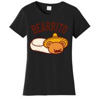 Mexican Bearrito Teddy Bear Burrito With Mustache Women's T-Shirt