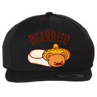 Mexican Bearrito Teddy Bear Burrito With Mustache Wool Snapback Cap