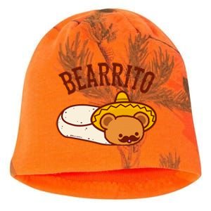 Mexican Bearrito Teddy Bear Burrito With Mustache Kati - Camo Knit Beanie