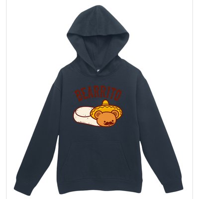 Mexican Bearrito Teddy Bear Burrito With Mustache Urban Pullover Hoodie