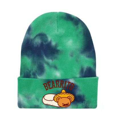 Mexican Bearrito Teddy Bear Burrito With Mustache Tie Dye 12in Knit Beanie