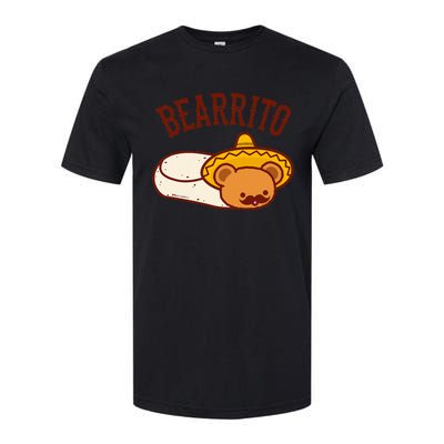 Mexican Bearrito Teddy Bear Burrito With Mustache Softstyle CVC T-Shirt