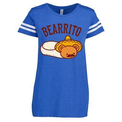 Mexican Bearrito Teddy Bear Burrito With Mustache Enza Ladies Jersey Football T-Shirt