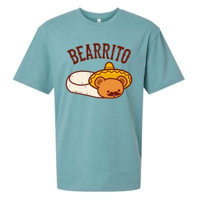 Mexican Bearrito Teddy Bear Burrito With Mustache Sueded Cloud Jersey T-Shirt