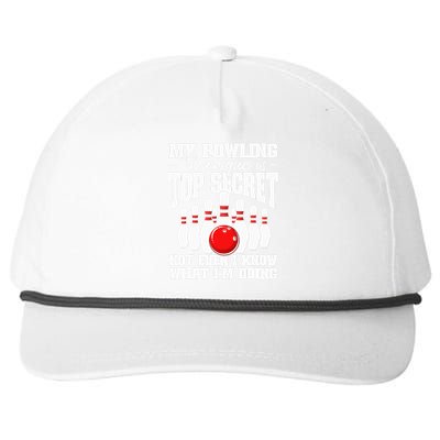 My Bowling Technique Is Secret Funny Bowling Bowler Snapback Five-Panel Rope Hat