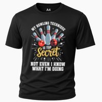 My Bowling Technique Is Top Secret Funny Bowling Bowler Performance Shirt