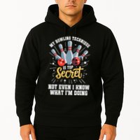 My Bowling Technique Is Top Secret Funny Bowling Bowler Hoodie
