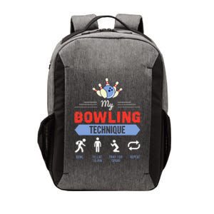 My Bowling Technique Bowling Funny Bowler Gift Vector Backpack