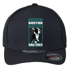 Men Boston Terrier Dad Dog Owner Boston Terrier Flexfit Unipanel Trucker Cap