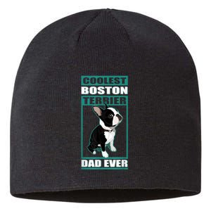 Men Boston Terrier Dad Dog Owner Boston Terrier Sustainable Beanie