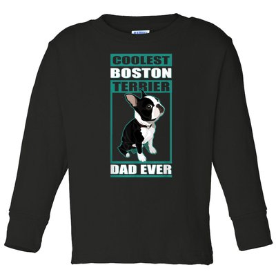 Men Boston Terrier Dad Dog Owner Boston Terrier Toddler Long Sleeve Shirt