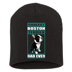 Men Boston Terrier Dad Dog Owner Boston Terrier Short Acrylic Beanie