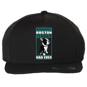 Men Boston Terrier Dad Dog Owner Boston Terrier Wool Snapback Cap