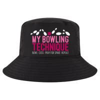 My Bowling Technique Funny Bowler Cool Comfort Performance Bucket Hat