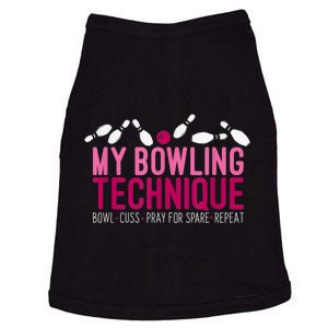 My Bowling Technique Funny Bowler Doggie Tank