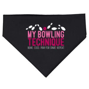 My Bowling Technique Funny Bowler USA-Made Doggie Bandana