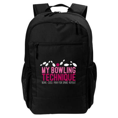 My Bowling Technique Funny Bowler Backpack