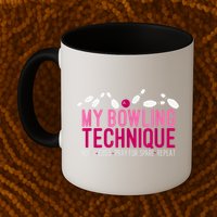 My Bowling Technique Funny Bowler Mug