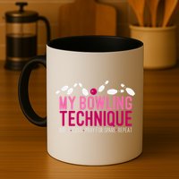 My Bowling Technique Funny Bowler Mug