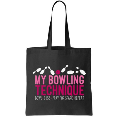 My Bowling Technique Funny Bowler Bag