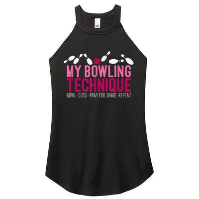 My Bowling Technique Funny Bowler Women's Perfect Tri Rocker Tank