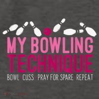 My Bowling Technique Funny Bowler Vector Backpack